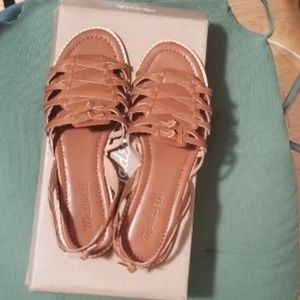 Madewell Huarache Flat Sandals Size 6.5 (with box)